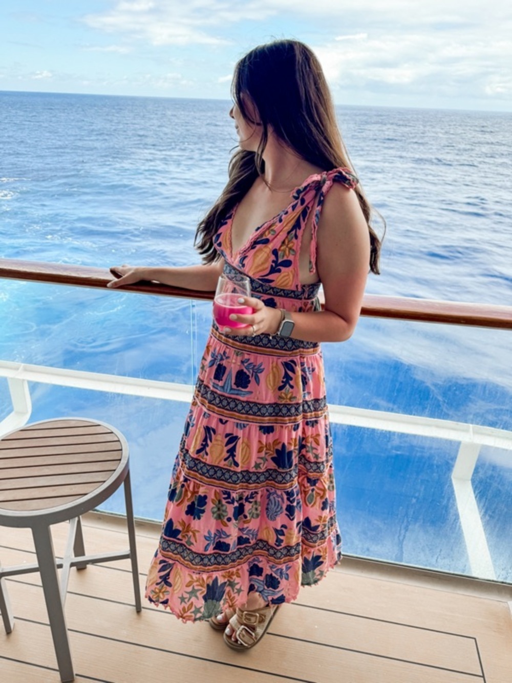 Farm Rio Pink Seashell Tapestry Midi Size Large Retails $275